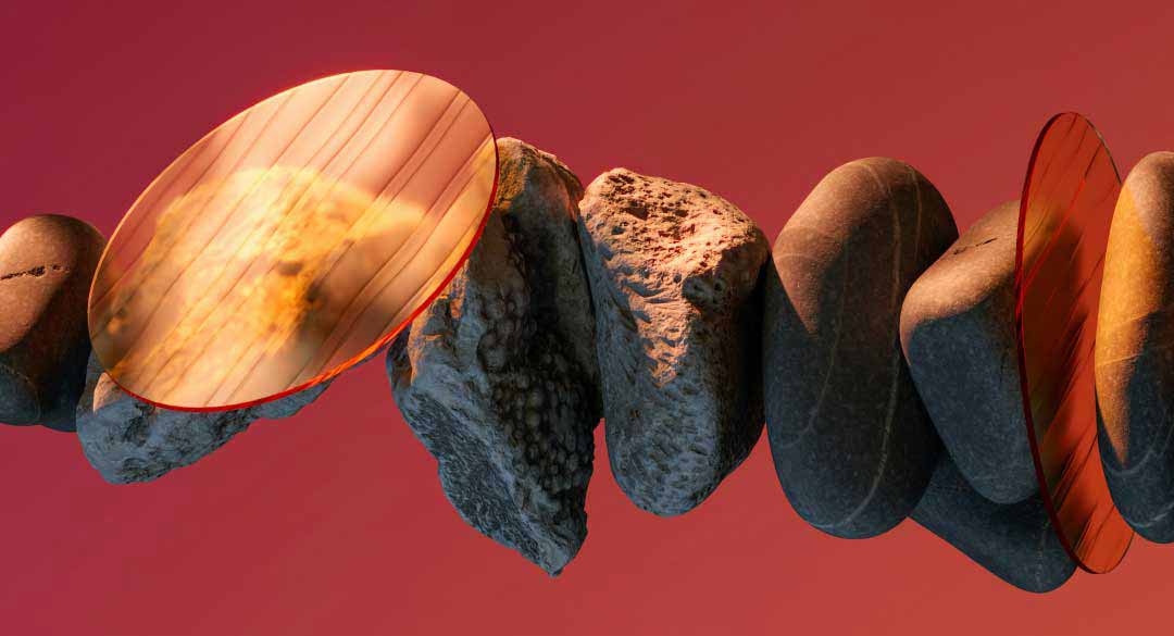 emerging-trends-for-2025 Abstract rocks 3D composition.